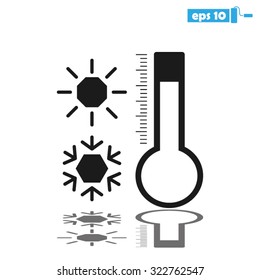 thermometer sun snowflake