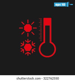 thermometer sun snowflake