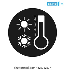 thermometer sun snowflake