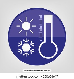 thermometer sun snowflake