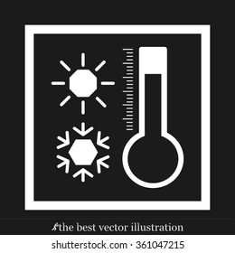 thermometer sun snowflake