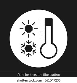 thermometer sun snowflake