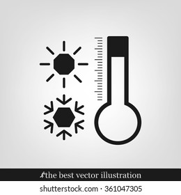 thermometer sun snowflake