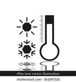 thermometer sun snowflake