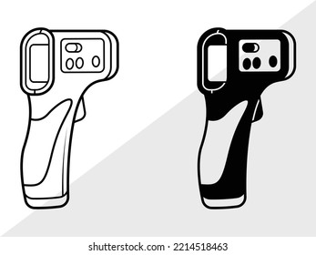 Ilustración de vectores impresos SVG de termómetro