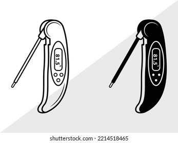 Thermometer SVG Printable Vector Illustration
