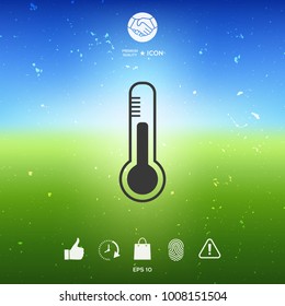 Thermometer symbol icon.