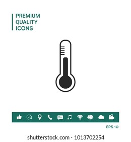 Thermometer symbol icon.
