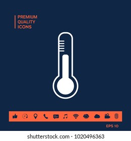 Thermometer symbol icon.