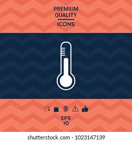 Thermometer symbol icon.