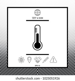 Thermometer symbol icon.