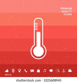 Thermometer symbol icon.