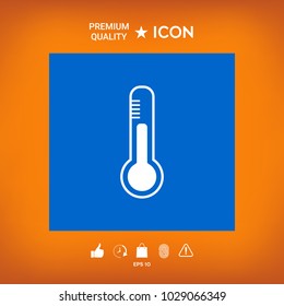 Thermometer symbol icon.