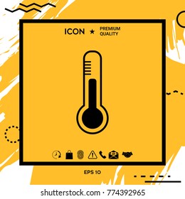 Thermometer symbol icon.