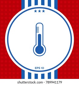 Thermometer symbol icon.