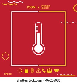 Thermometer symbol icon.