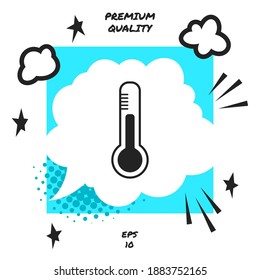Thermometer symbol icon, elements for your design
