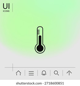 Thermometer symbol icon, elements for your design