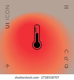 Ícone de símbolo de termômetro, elementos para seu design