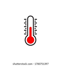 Thermometer symbol icon logo design vector template
