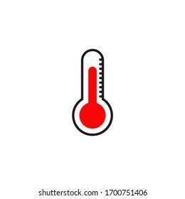 Símbolo termómetro icono logotipo diseño vectorial plantilla