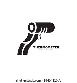Plantilla vectorial de diseño de logotipo de símbolo termómetro
