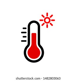 Thermometer symbol icon vector EPS 10 illustration