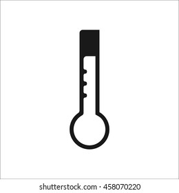 Thermometer symbol sign simple icon on background