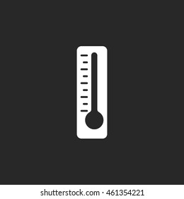 Thermometer symbol sign simple icon on background