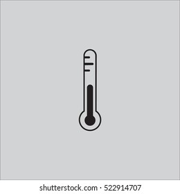 thermometer temperature icon black simple
