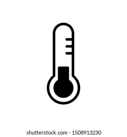 Thermometer temperature icon line vector design