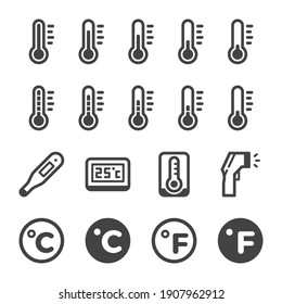 thermometer and temperature icon set,vector and illustration
