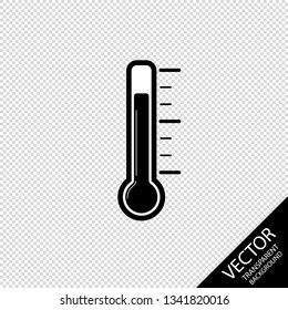 Thermometer Temperature Icon - Vector Illustration - Isolated On Transparent Background