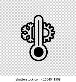 thermometer temperature isolated on transparent background vector eps10