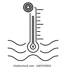 thermometer temperature measure icon vector