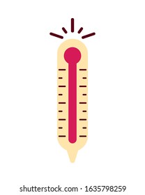 thermometer temperature measure isolated icon vector illustration design