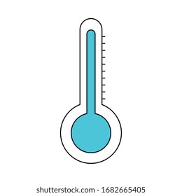Thermometer-Temperaturmessgerät einzeln auf Ikone Vektorillustration-Design