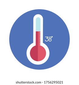thermometer temperature measure isolated icon vector illustration design