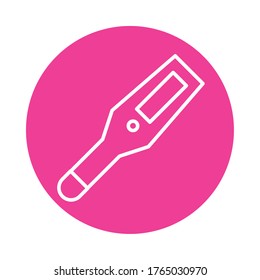thermometer temperature measure line style vector illustration design