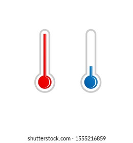 Thermometer. Temperature measurement. Vector illustration