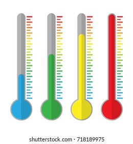 Thermometer temperature measurement, vector illustration