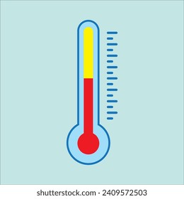 thermometer temperature measuring tool icon logo vector design