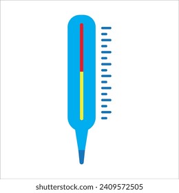 thermometer temperature measuring tool icon logo vector design