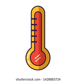 thermometer temperature on white background vector illustration