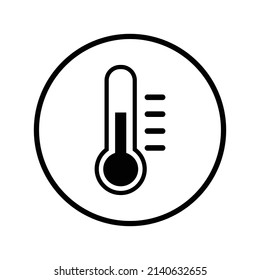 thermometer temperature outline icon vector