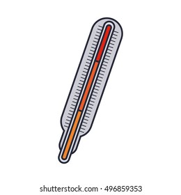 thermometer with temperature scale in colors