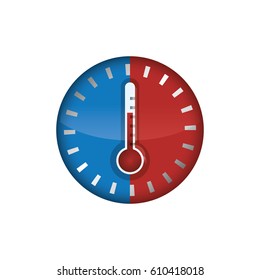 Thermometer temperature scale icon vector illustration graphic design