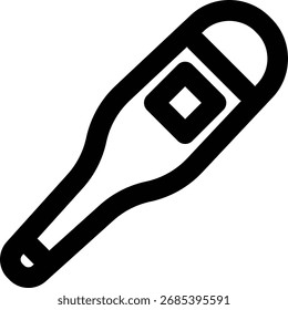 Termómetro, Temperatura, Icono de contorno de prueba