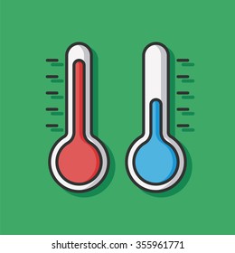 Thermometer temperature vector icon