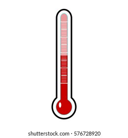 Thermometer template vector. Temperature cold and warm, celsius or fahrenheit illustration